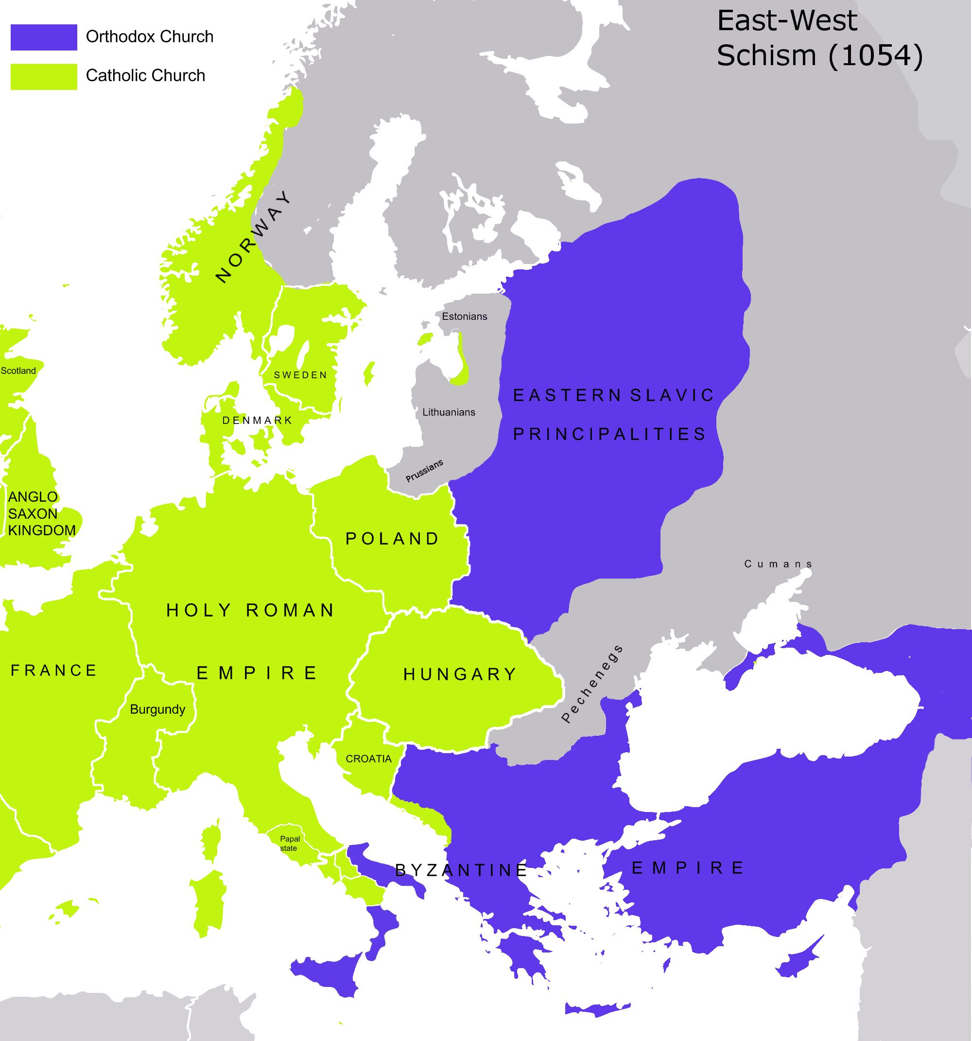 Раскол 1054 года карта. Церковный раскол 1054 карта. Раскол христианской церкви карта. Великий раскол 1054 года.